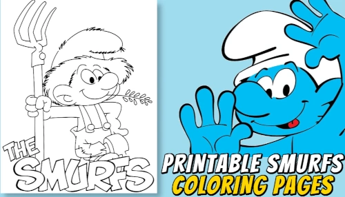 New free smurfs coloring pages