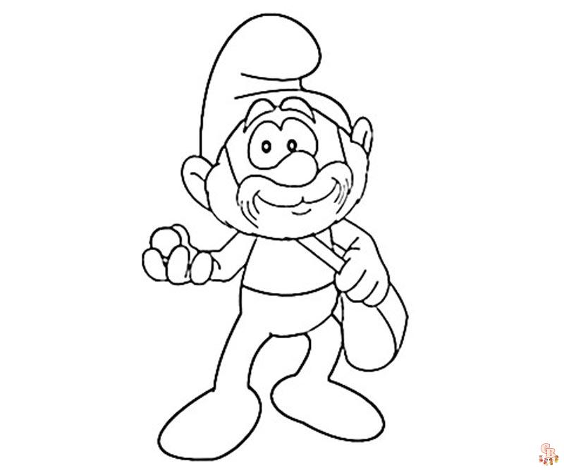 Enjoy hours of smurfs coloring pages