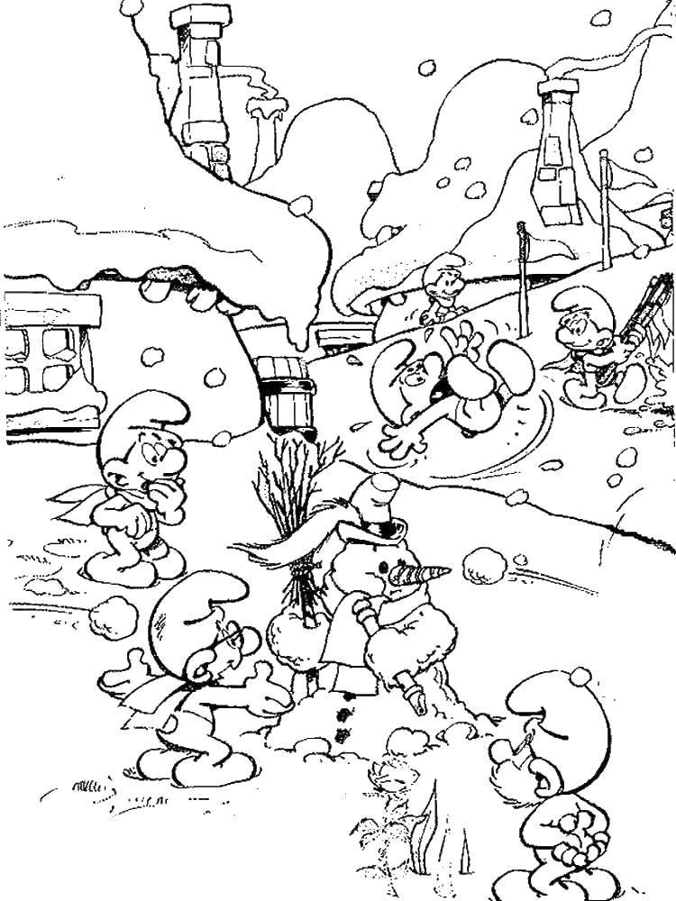 Online coloring pages coloring page the smurfs the smurfs download print coloring page