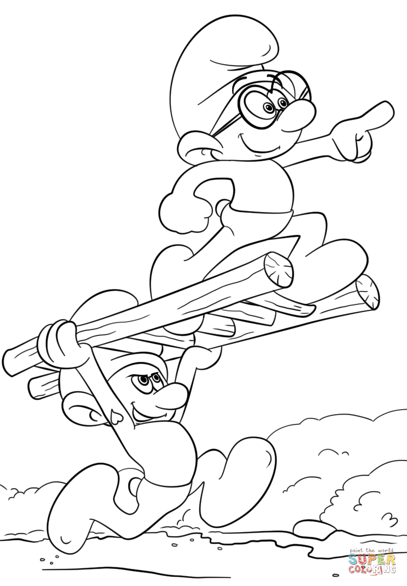 Smurfs the lost village coloring page free printable coloring pages