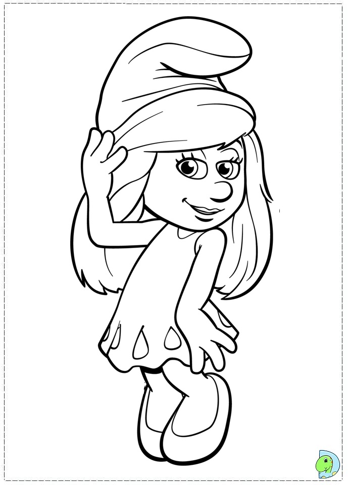 The smurfs coloring page