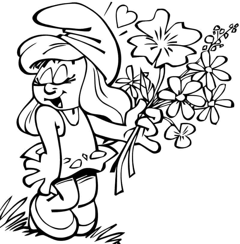 Smurfette coloring pages