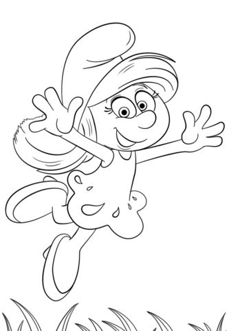 Smurfette from smurfs the lost village coloring page free printable coloring pages