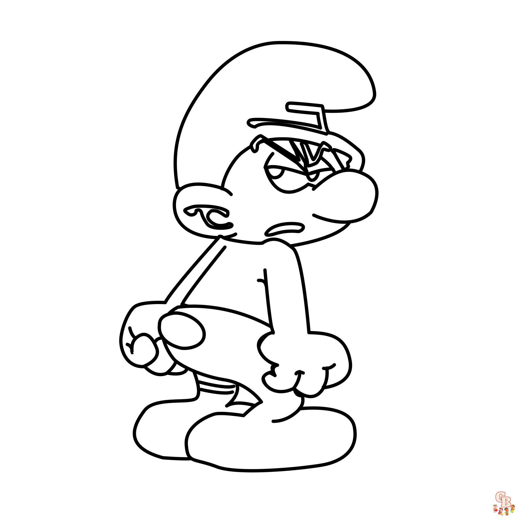 Enjoy hours of smurfs coloring pages