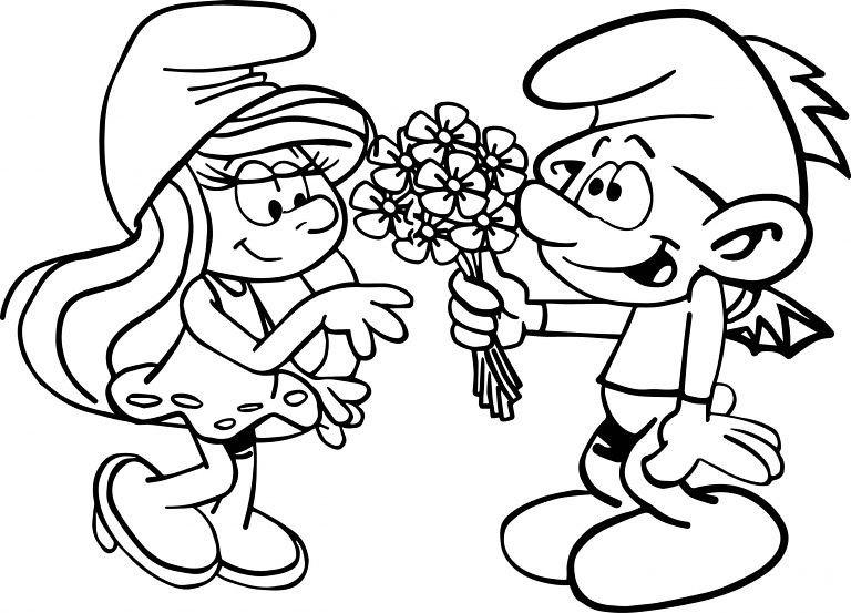 Smurfette coloring page smurfette coloring page