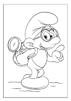 Charming mushroom homes the smurfs coloring pages collection for kids