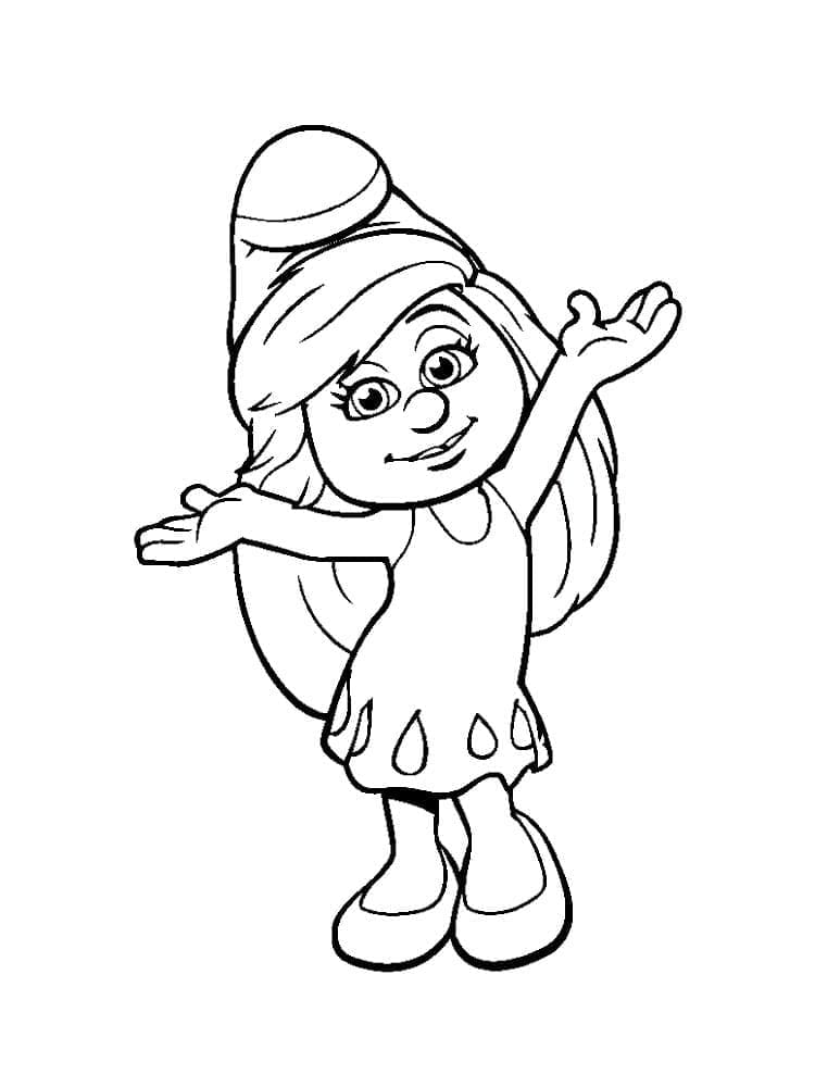 Smurfette coloring pages