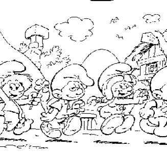 Smurfs coloring page