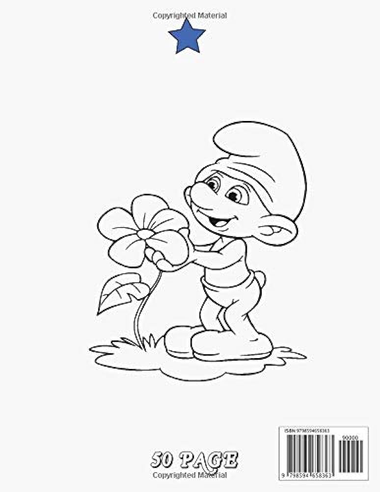 The smurfs coloring book perfect christmas gift for kids and adults with high quality illustrations page art bhm books