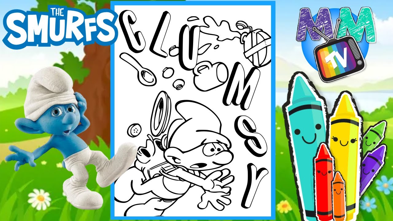 Smurfs coloring pages for kids