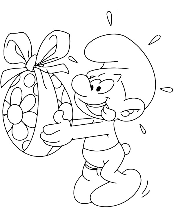 Jokey smurf coloring pages smurfs