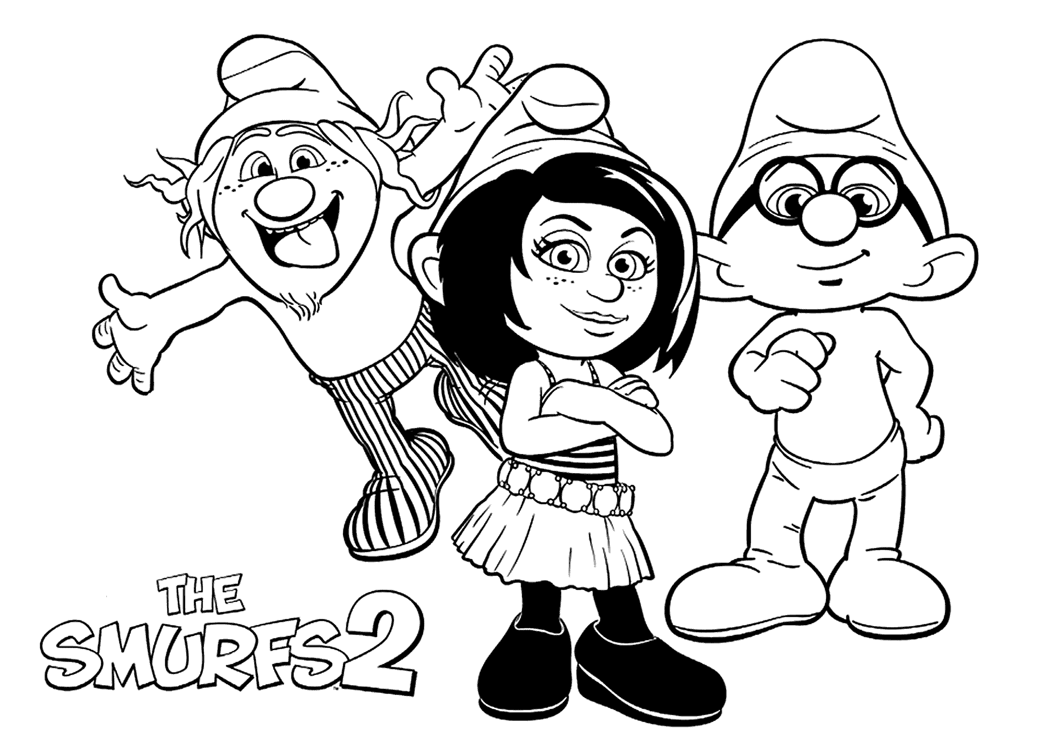 The smurfs image coloring page