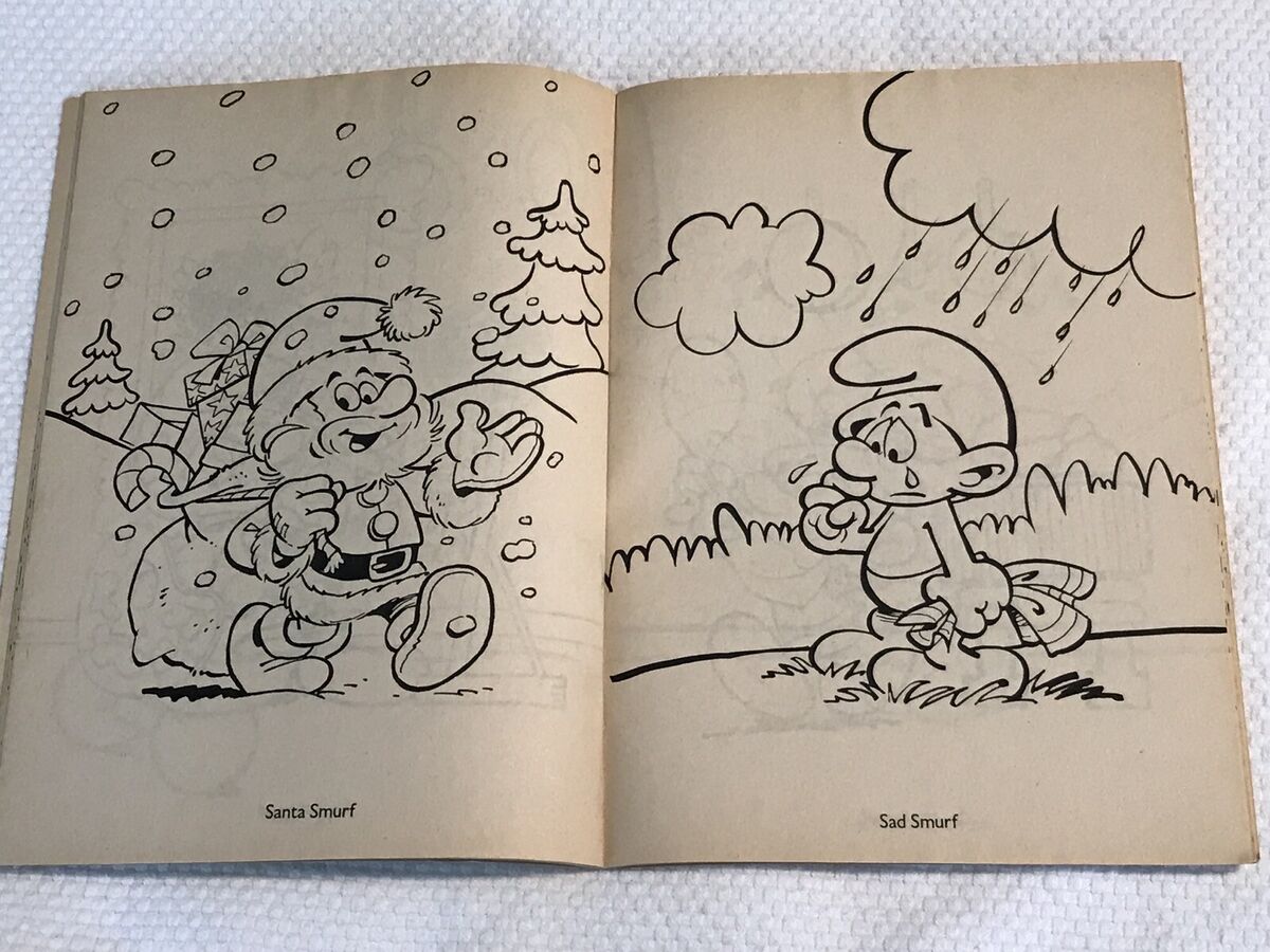 Vintage here es the smurfs coloring book peyo st pr