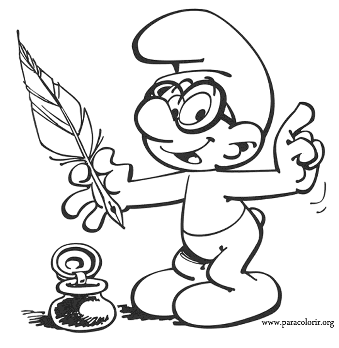 Smurfs coloring pages printable for free download