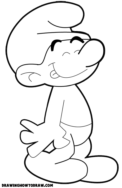 Smurfs coloring book page print out