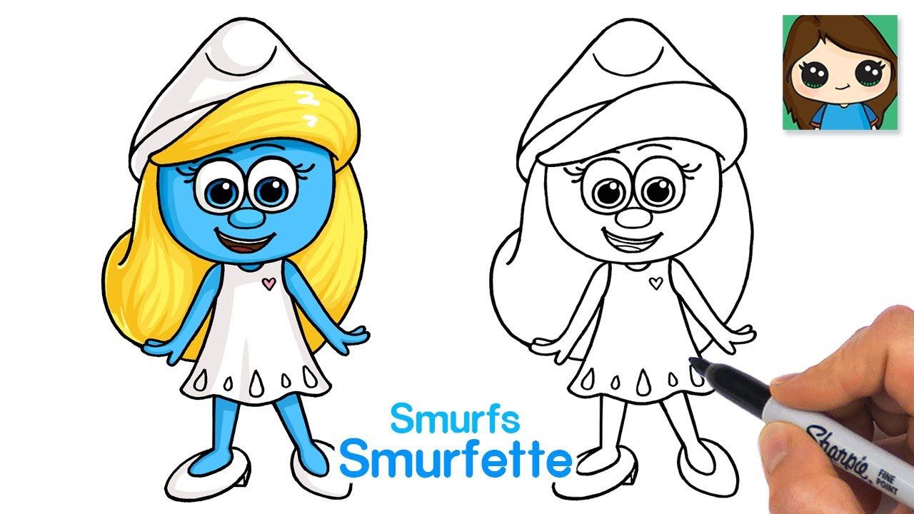 Learn how to draw smurfette the smurfs