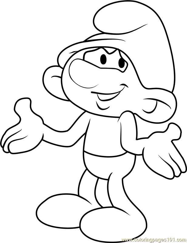 Smurfs coloring pages printable for free download