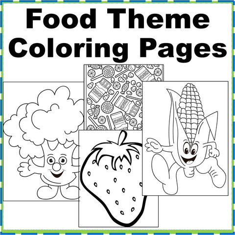 Food theme coloring pages