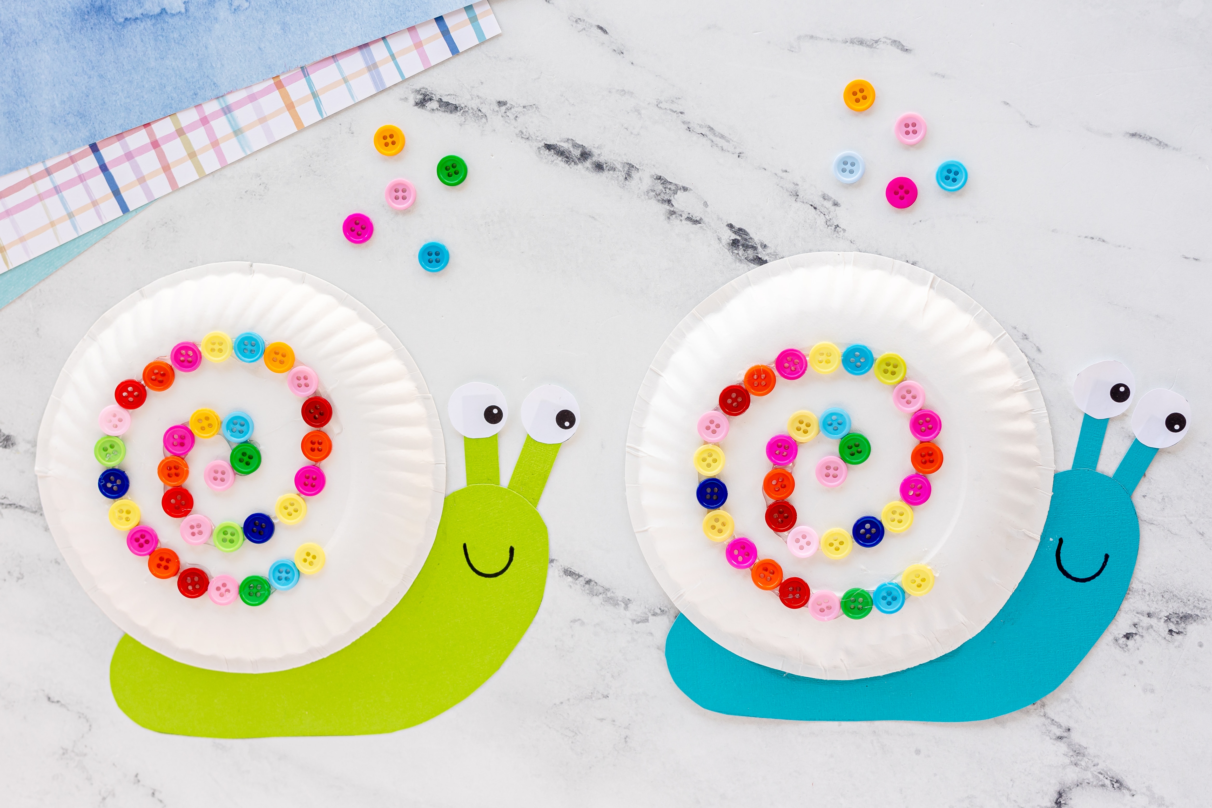 Paper plate snail craft