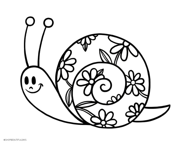 Snail coloring page