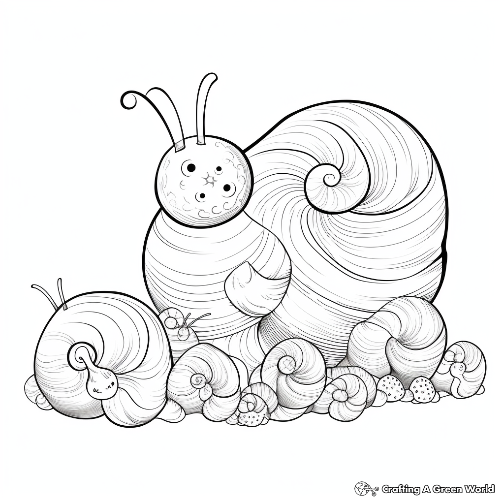 Snail coloring pages