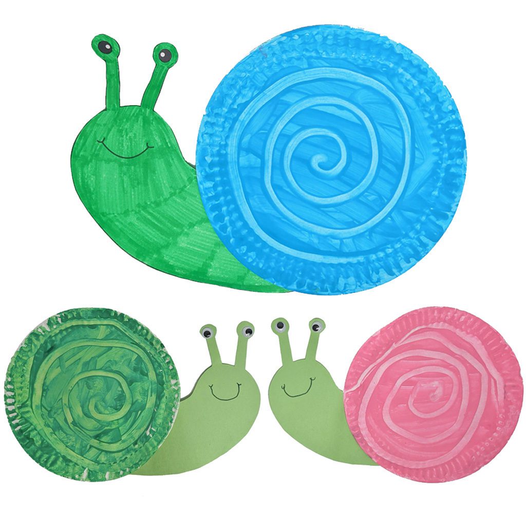 Paper plate snail