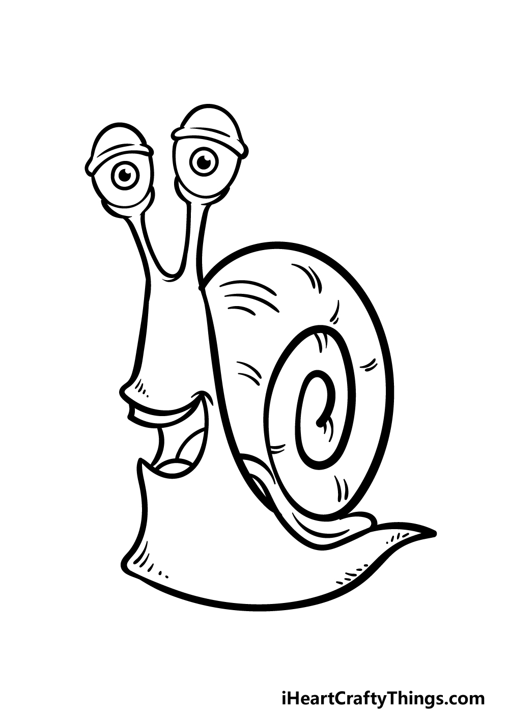 Cartoon snail drawing