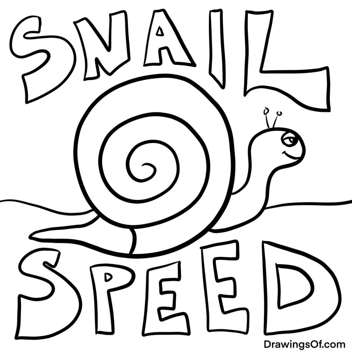 Cute snail drawing easy cartoon art