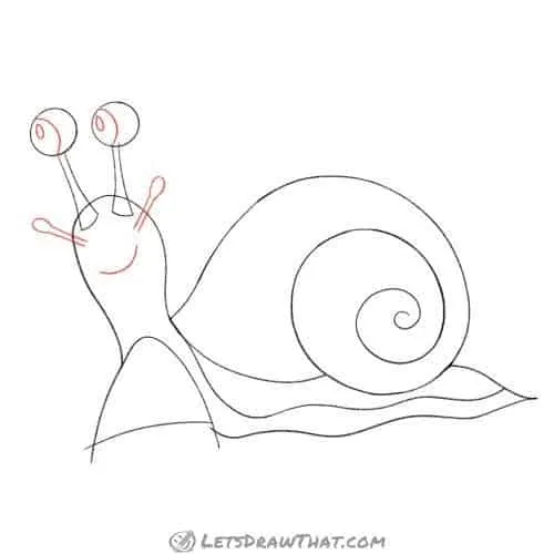 How to draw a snail a really cute snail drawing