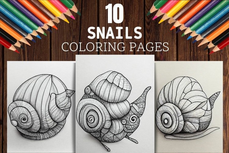 Snails coloring pages