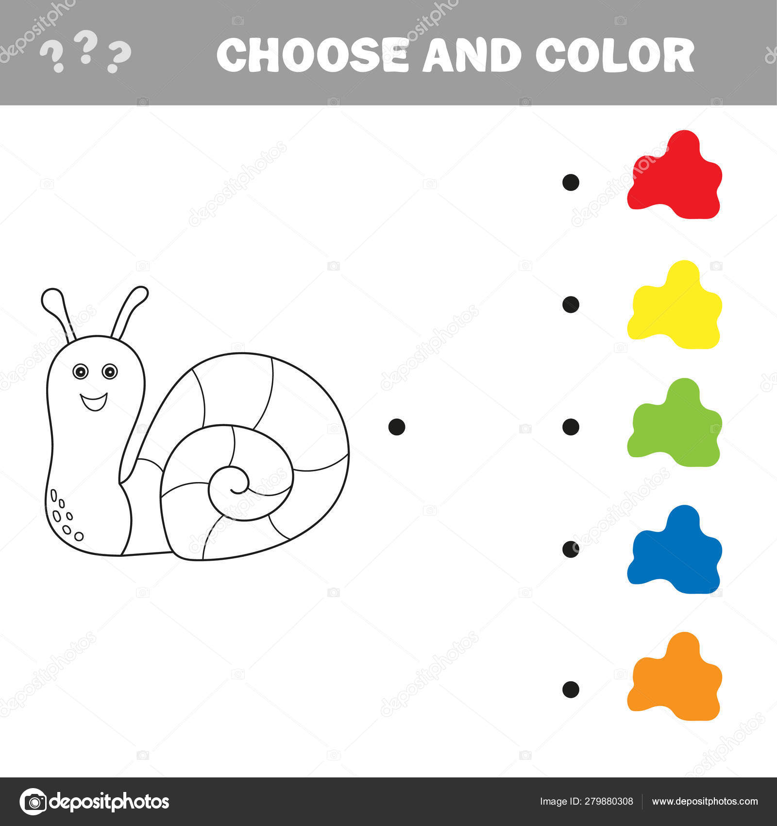 Coloring page outline of cartoon snail vector illustration coloring book stock vector by brill