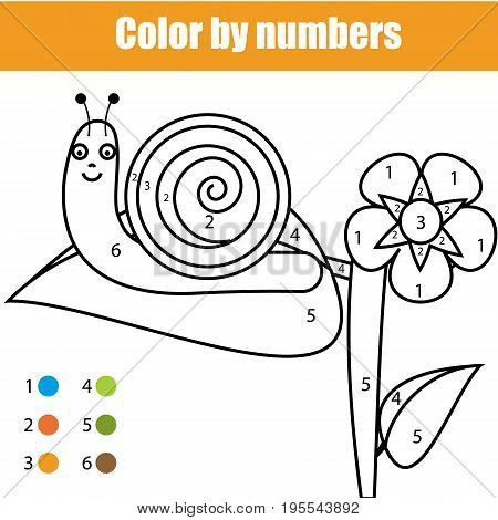 Coloring page snail vector photo free trial bigstock