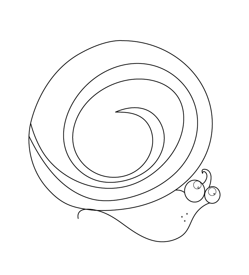 Snail colouring picture free colouring book for children â monkey pen store