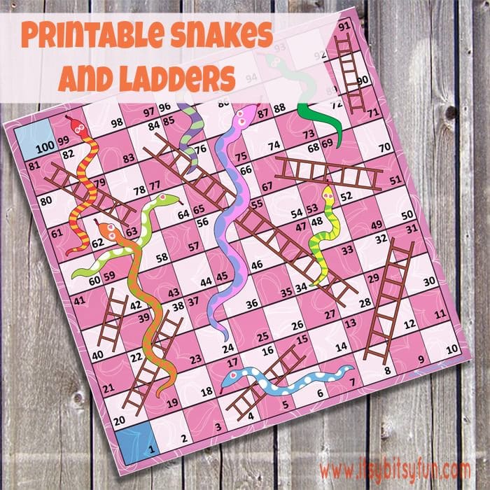 Free printable snakes and ladders