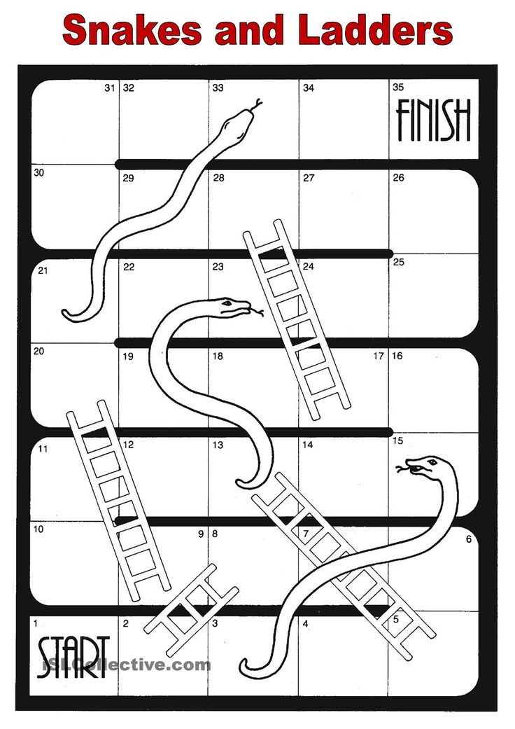 Snake and ladder template printable