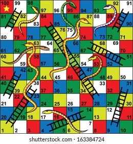 Snakes and ladders vector art graphics