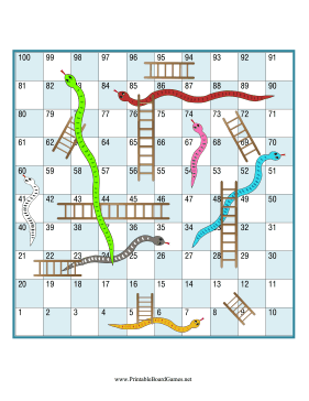 Printable snakes and ladders