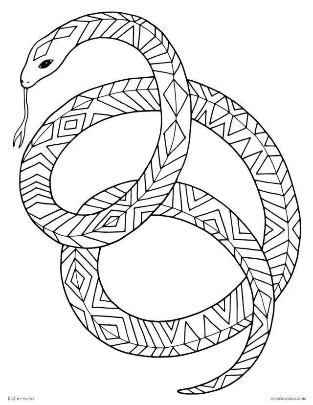 Great photo of snake coloring page