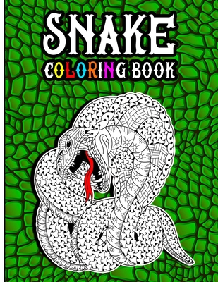 Snake coloring book a creative adult coloring book in zentangle patterns featuring unique snake species designs to color including wild a paperback village books building munity one book at a time