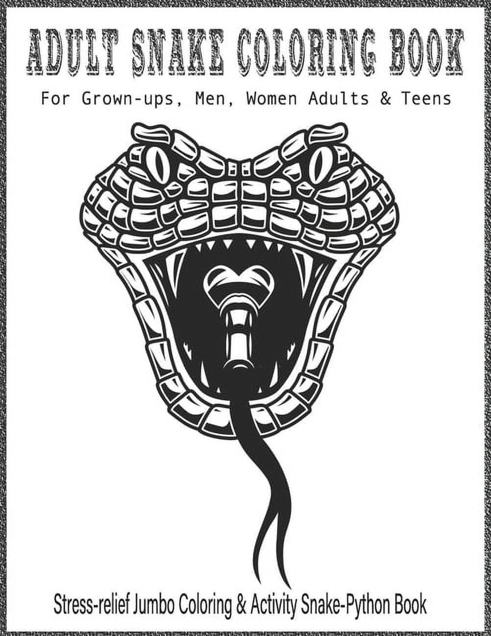 Adult snake coloring book for grown