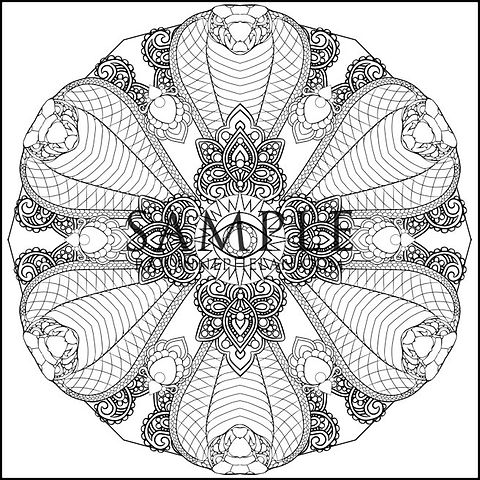 Snake mandala colouring page