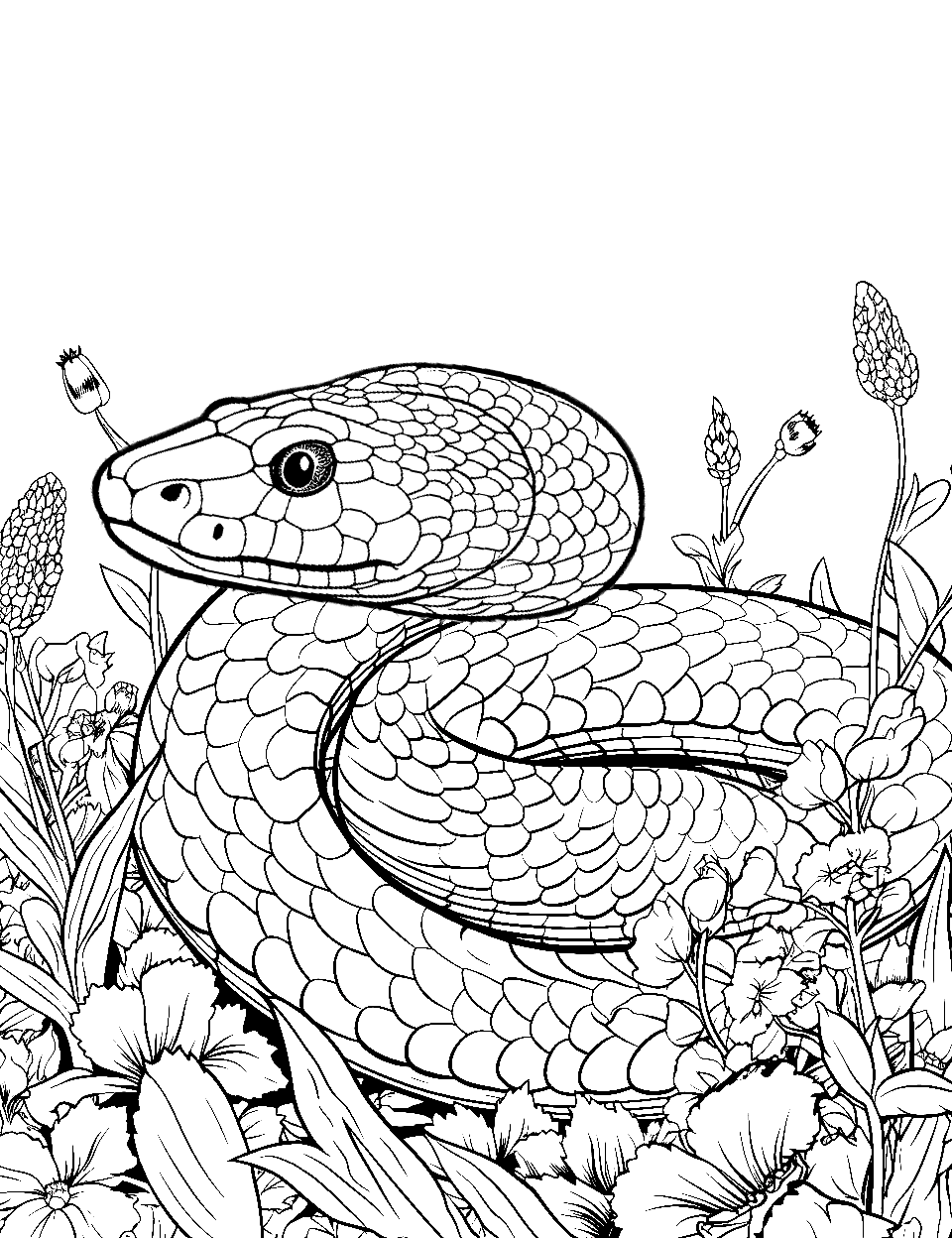 Snake coloring pages free printable sheets