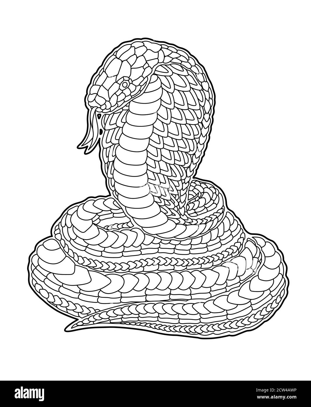 Cobra snake coloring book hi