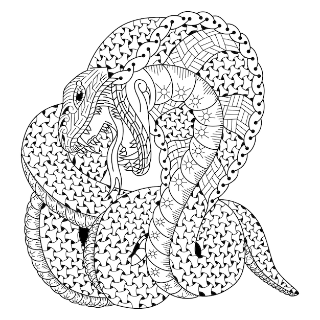 Snake coloring pages free printable