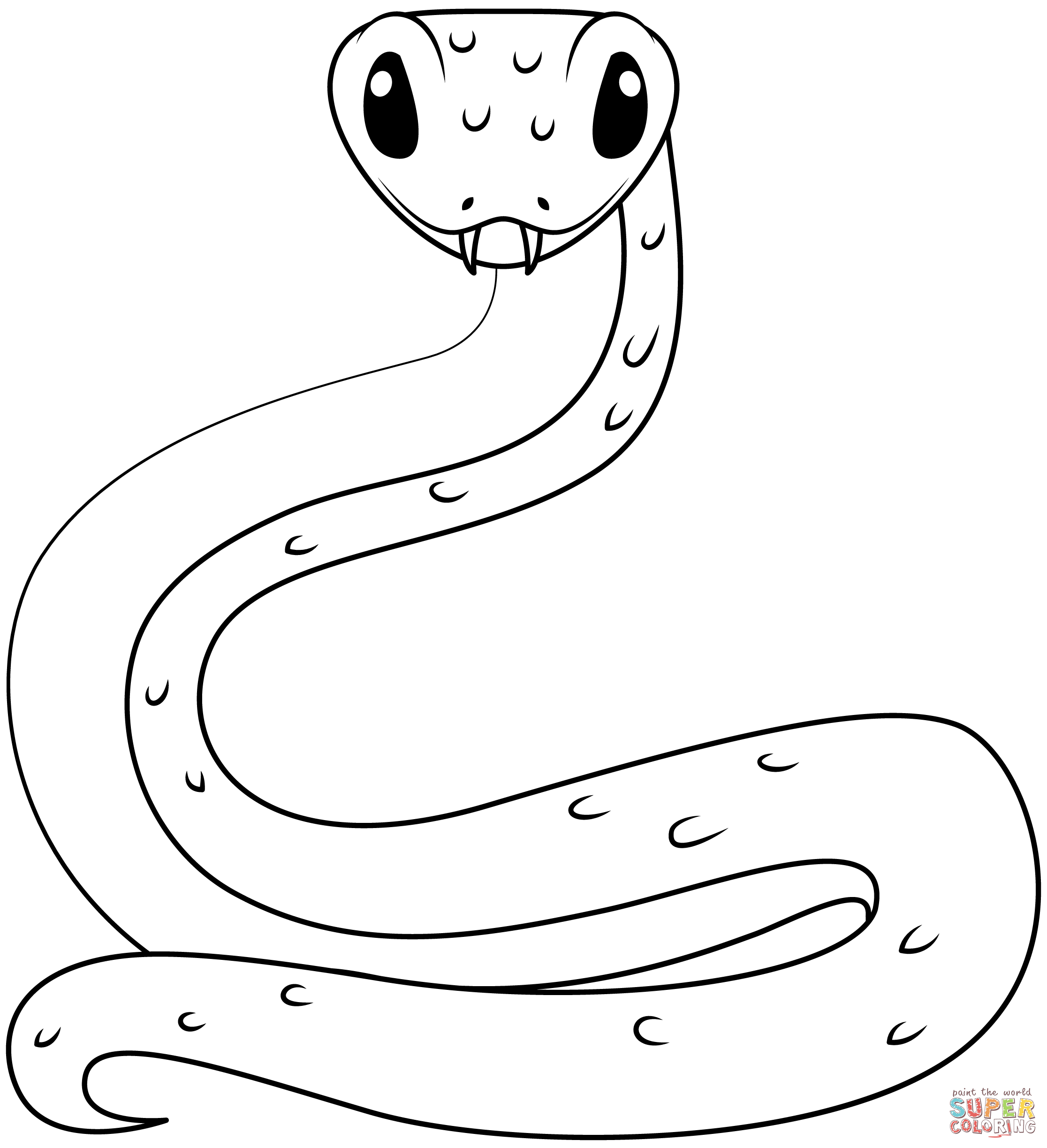 Snake coloring page free printable coloring pages