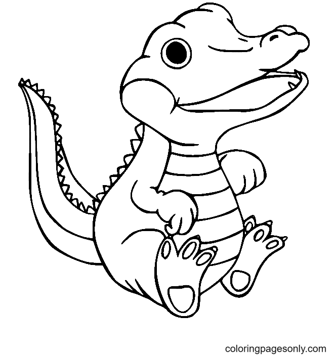 Alligator coloring pages printable for free download