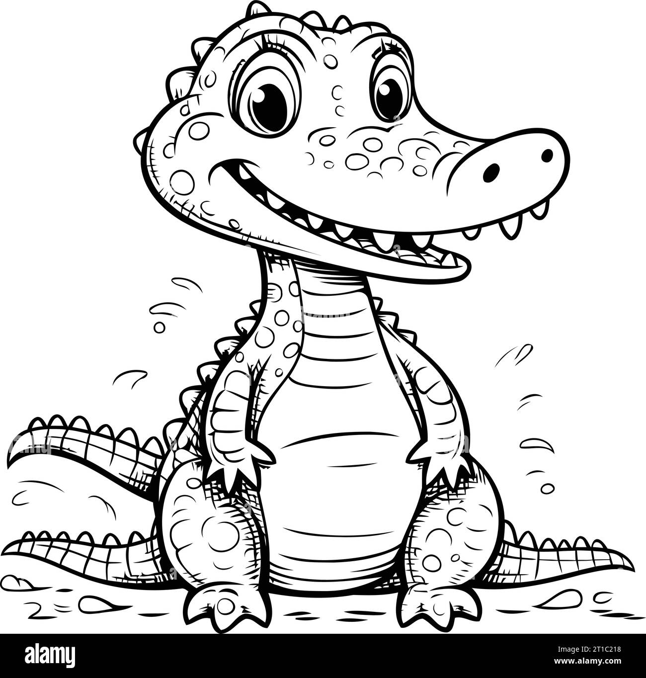 Crocodile of kids black and white stock photos images