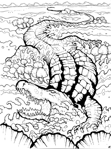 Crocodile of the nile coloring page free printable coloring pages