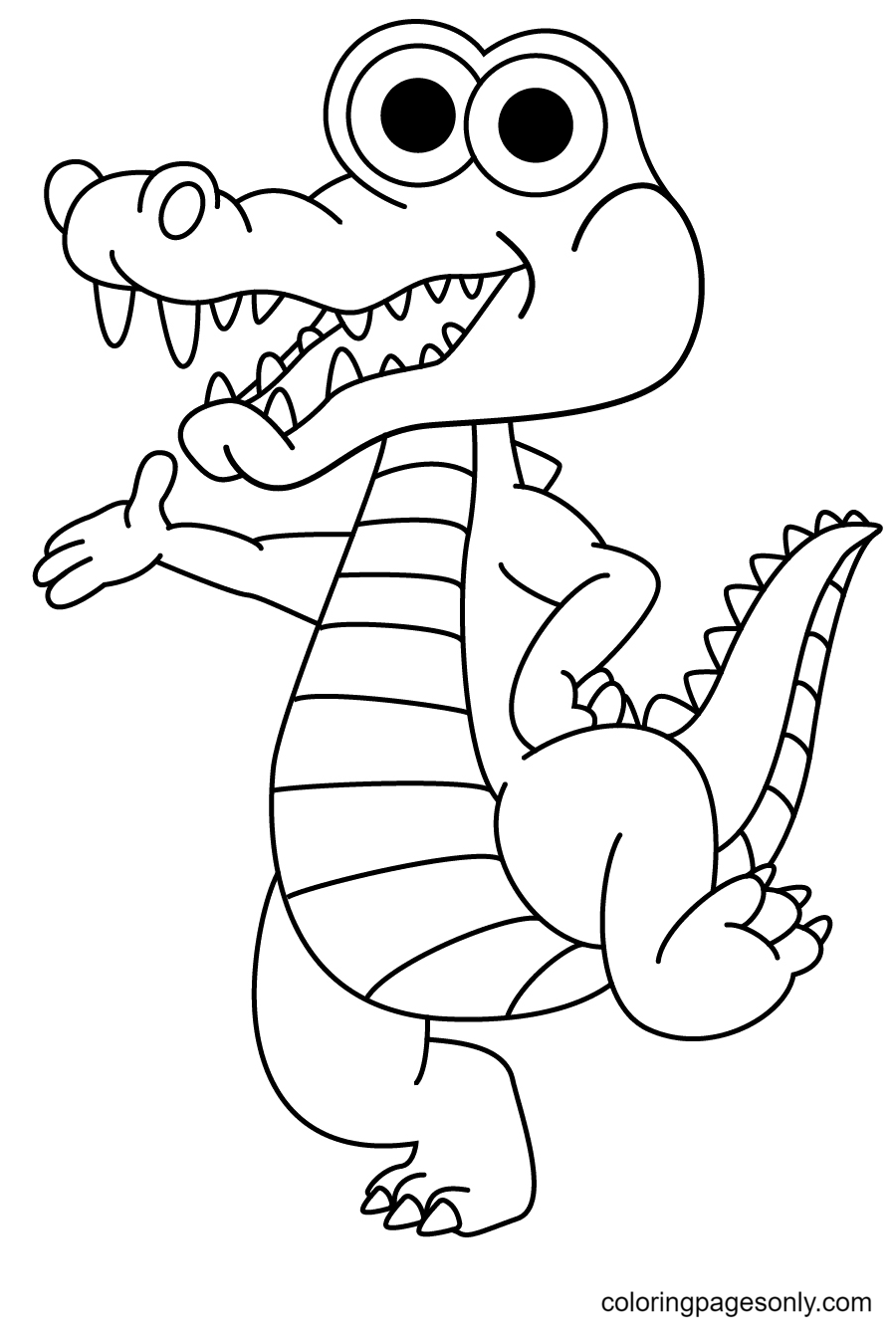 Alligator coloring pages printable for free download