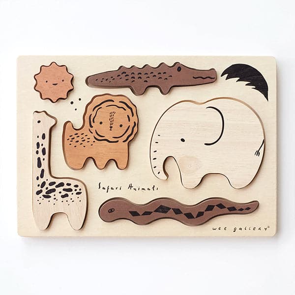 Wooden tray puzzle safari â pigment